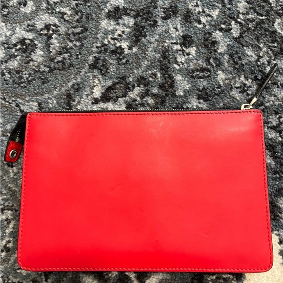Fendi Monster Red and Black Zippered Clutch - Picture 4 of 13